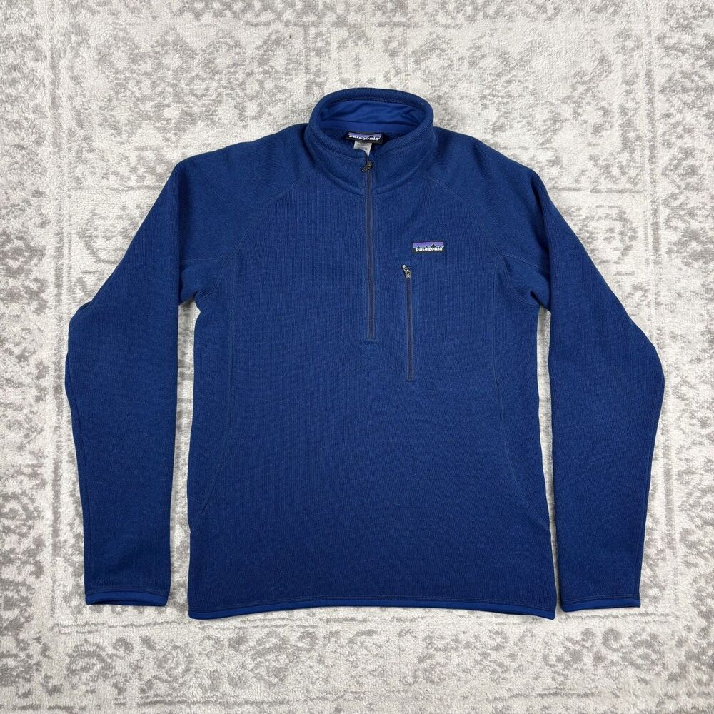 Patagonia Better Sweater Men's Blue Full-Zip Fleece Jacket Logo Size Small